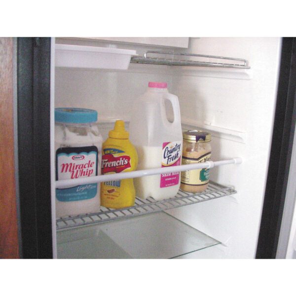 A refrigerator with milk, butter and other food items.