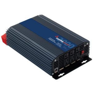 A picture of the front side of a power inverter.