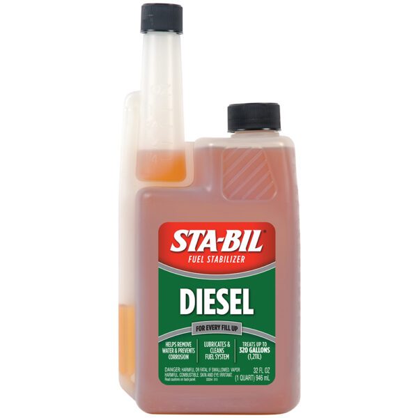 A bottle of diesel fuel is shown.