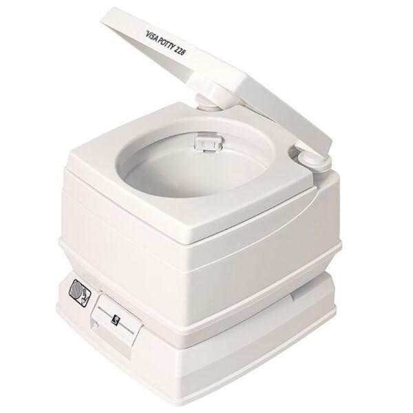 A white toilet sitting on top of a floor.