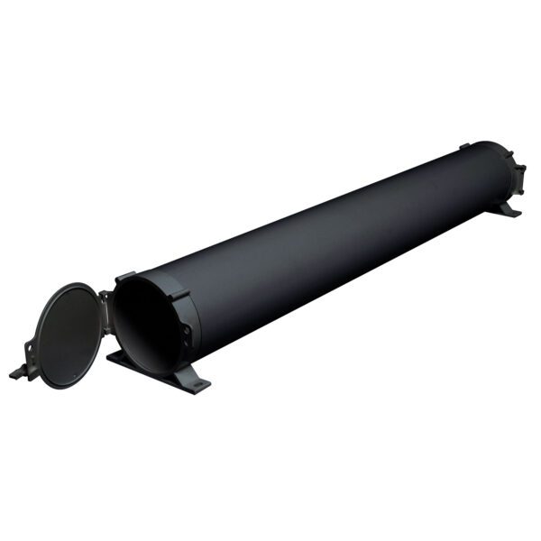 A black tube with two vents on top of it.