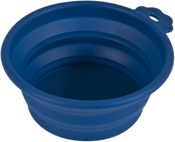 Petmate Round Silicone Travel Pet Bowl Blue - Image 4