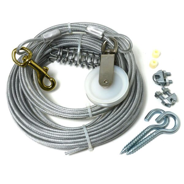 Four Paws Walk-About Tie-Out Cable Heavy Weight for Dogs up to 100 lbs - Image 2