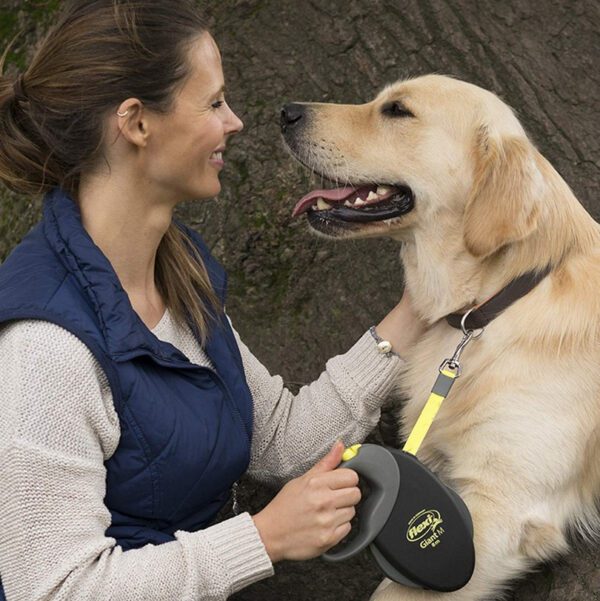 Flexi Giant Retractable Tape Dog Leash - Black / Neon - Image 3