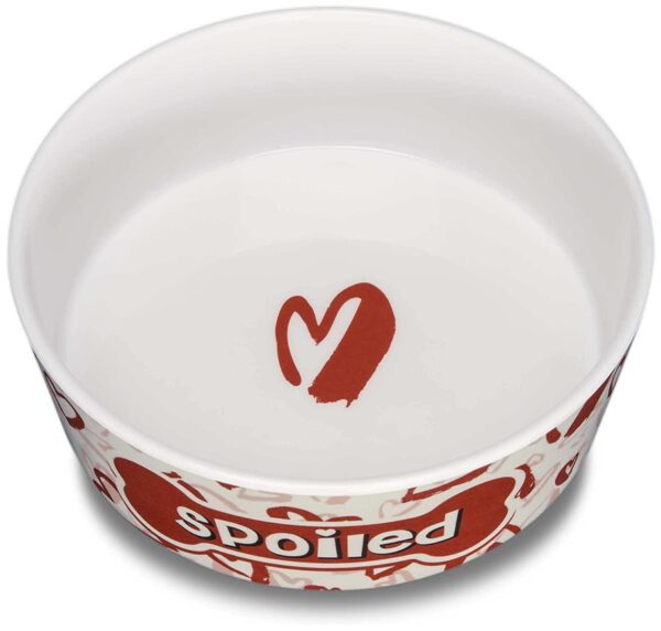 Loving Pets Dolce Moderno Bowl Spoiled Red Heart Design - Image 2