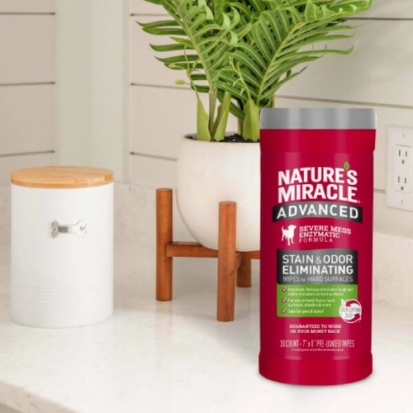 Pioneer Pet Nature's Miracle Advanced Stain and Odor Eliminating Wipes for Hard Surfaces - Image 2