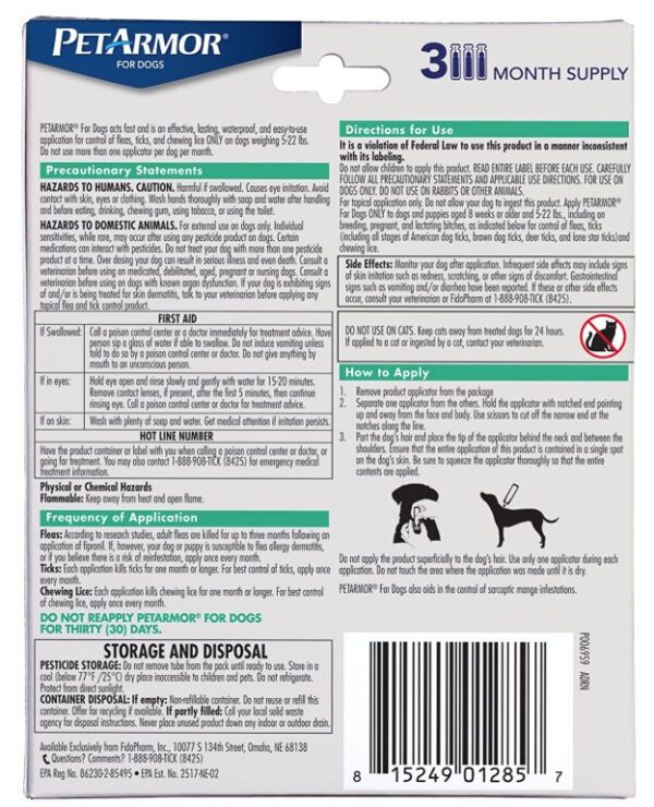 PetArmor Flea and Tick Treatment for Small Dogs (5-22 Pounds) - Image 2