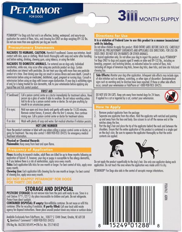 PetArmor Flea and Tick Treatment for X-Large Dogs (89-132 Pounds) - Image 4