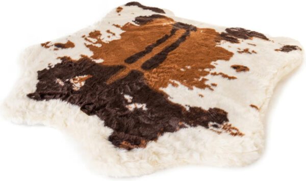 Paw Puprug Animal Print Memory Foam Dog Bed Brown Faux Cowhide