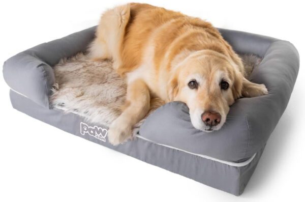 Paw PupLounge Memory Foam Bolster Bed & Topper - Image 6